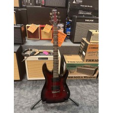 PRE-OWNED Schecter Demon-6 2014 - 2017 - Crimson Red Burst