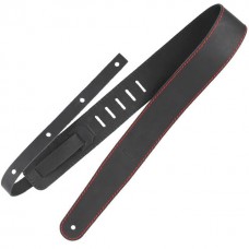 Richter Raw II Contour Black and Red Guitar Strap - 1518