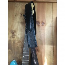 Artstrapz by Zotos- Studded black leather guitar strap- 903