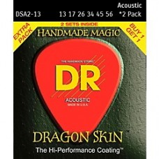 DR Strings Dragon Skin Acoustic 2 Pack 13-56