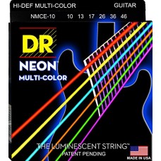 DR Strings Neon Multi-Color Coated Electric 10-46
