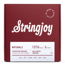 Stringjoy Medium (13-56) Natural Bronze Phosphor Acoustic Guitar Strings